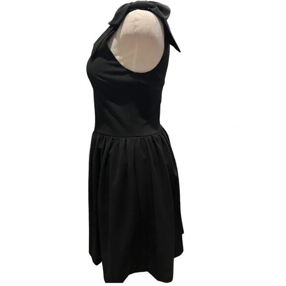 Aqua  Women's Bow Detail Fit-and-Flare Dress Black Size M BWT - Picture 4 of 10